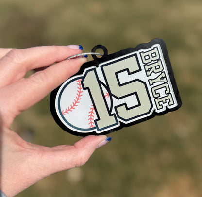 Custom Acrylic Sports Name Tag