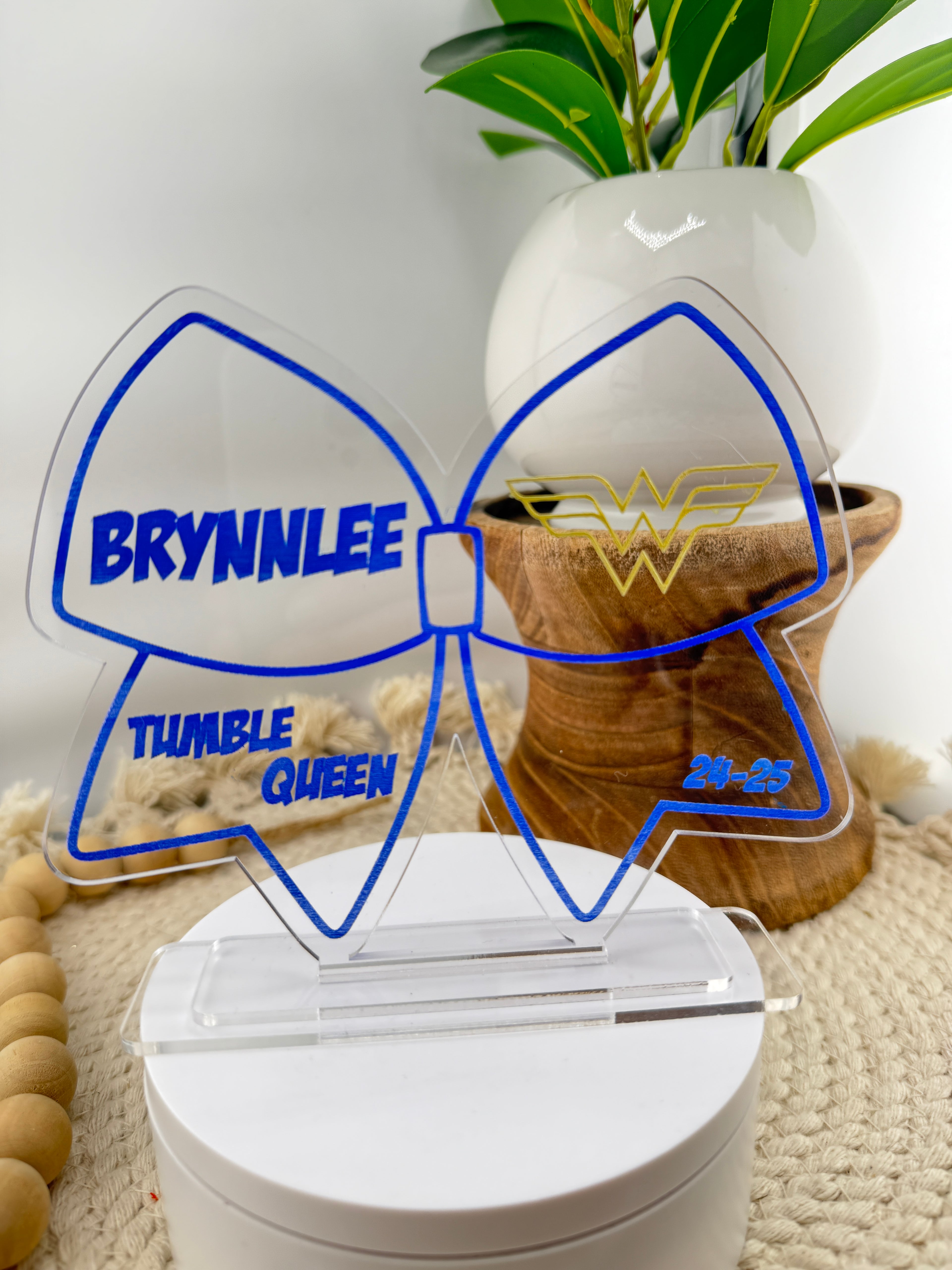 6x6 Custom Sports Acrylic Trophy – Personalized Team or Athlete Award