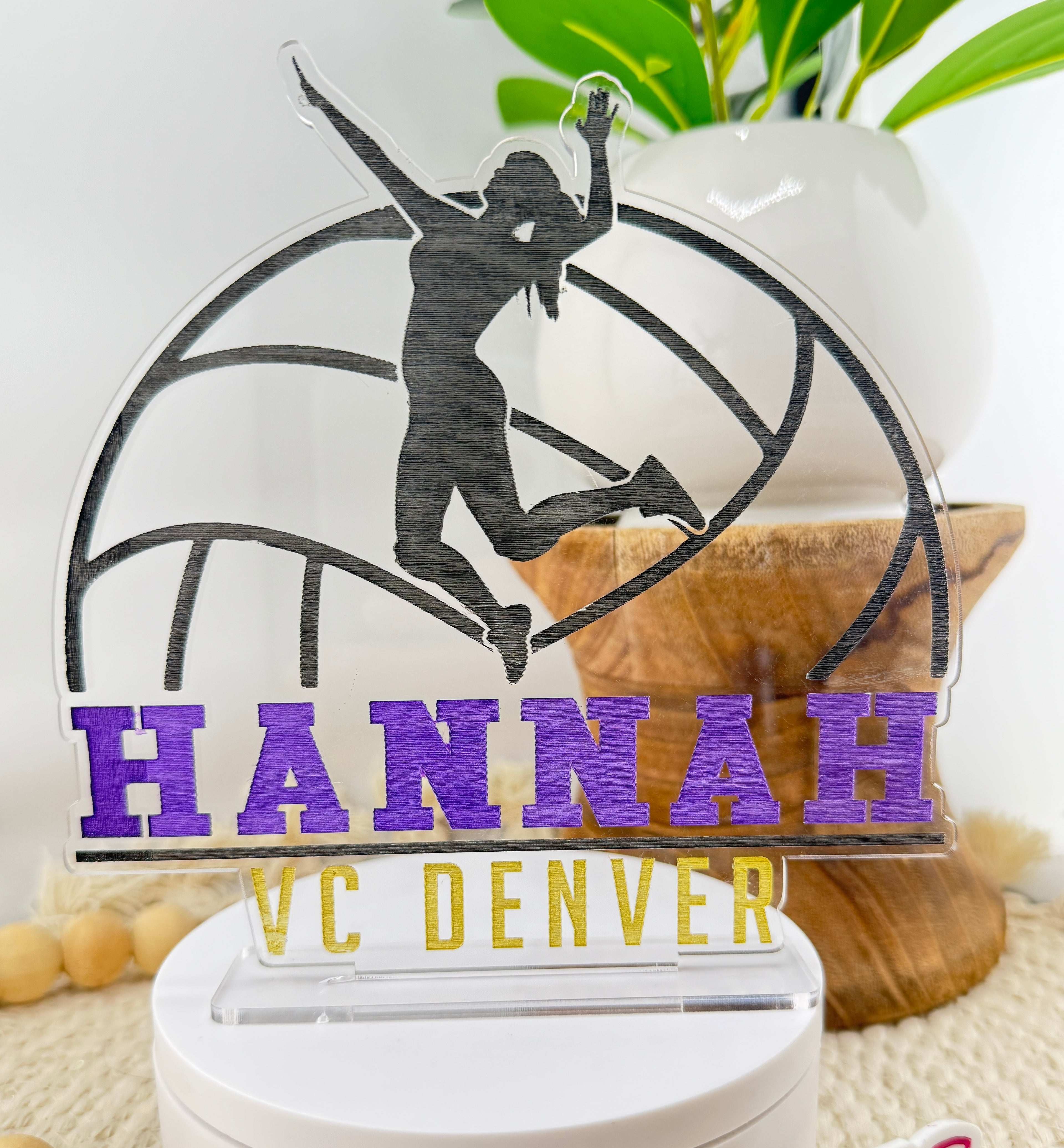 6x6 Custom Sports Acrylic Trophy – Personalized Team or Athlete Award