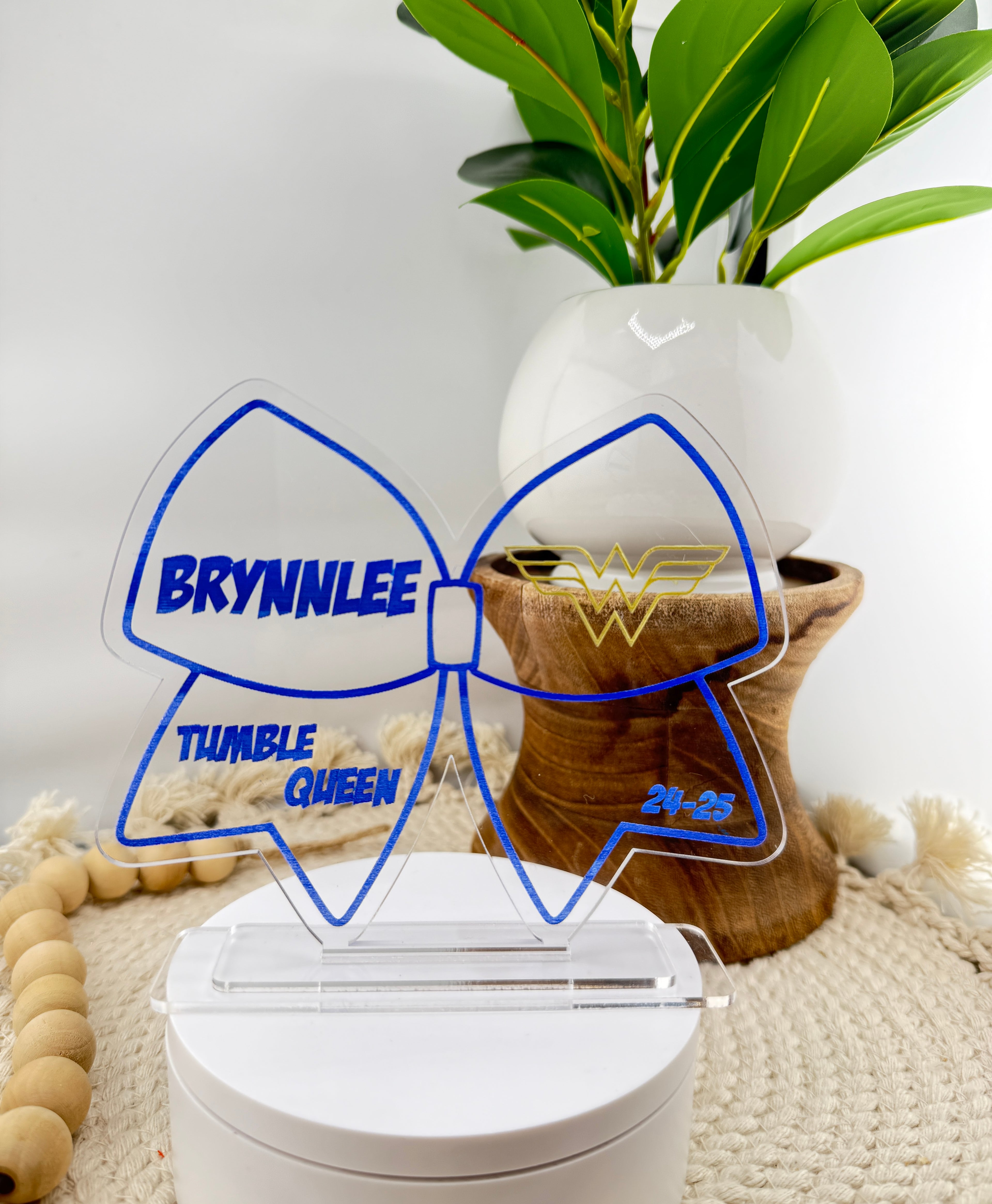 6x6 Custom Sports Acrylic Trophy – Personalized Team or Athlete Award