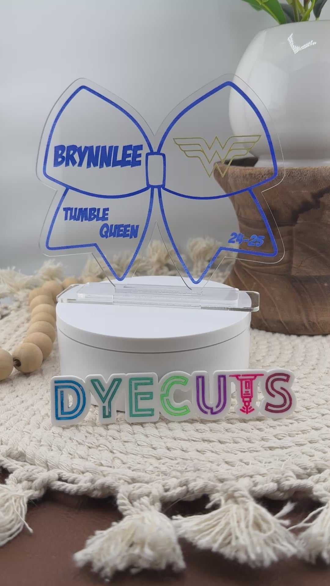 6x6 Custom Sports Acrylic Trophy – Personalized Team or Athlete Award