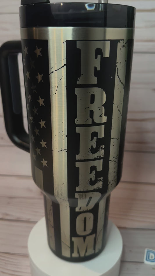 Unlock Your Patriotism with our Stanley Freedom Tumbler!