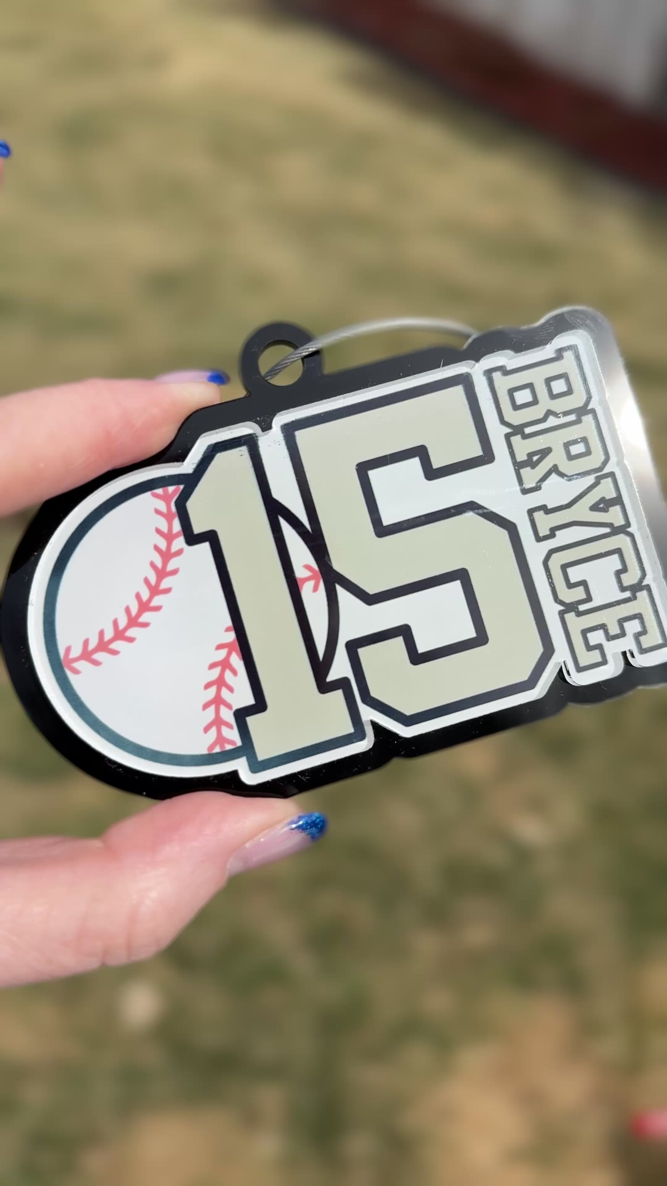 Custom Acrylic Sports Name Tag