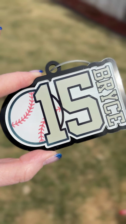 Custom Acrylic Sports Name Tag
