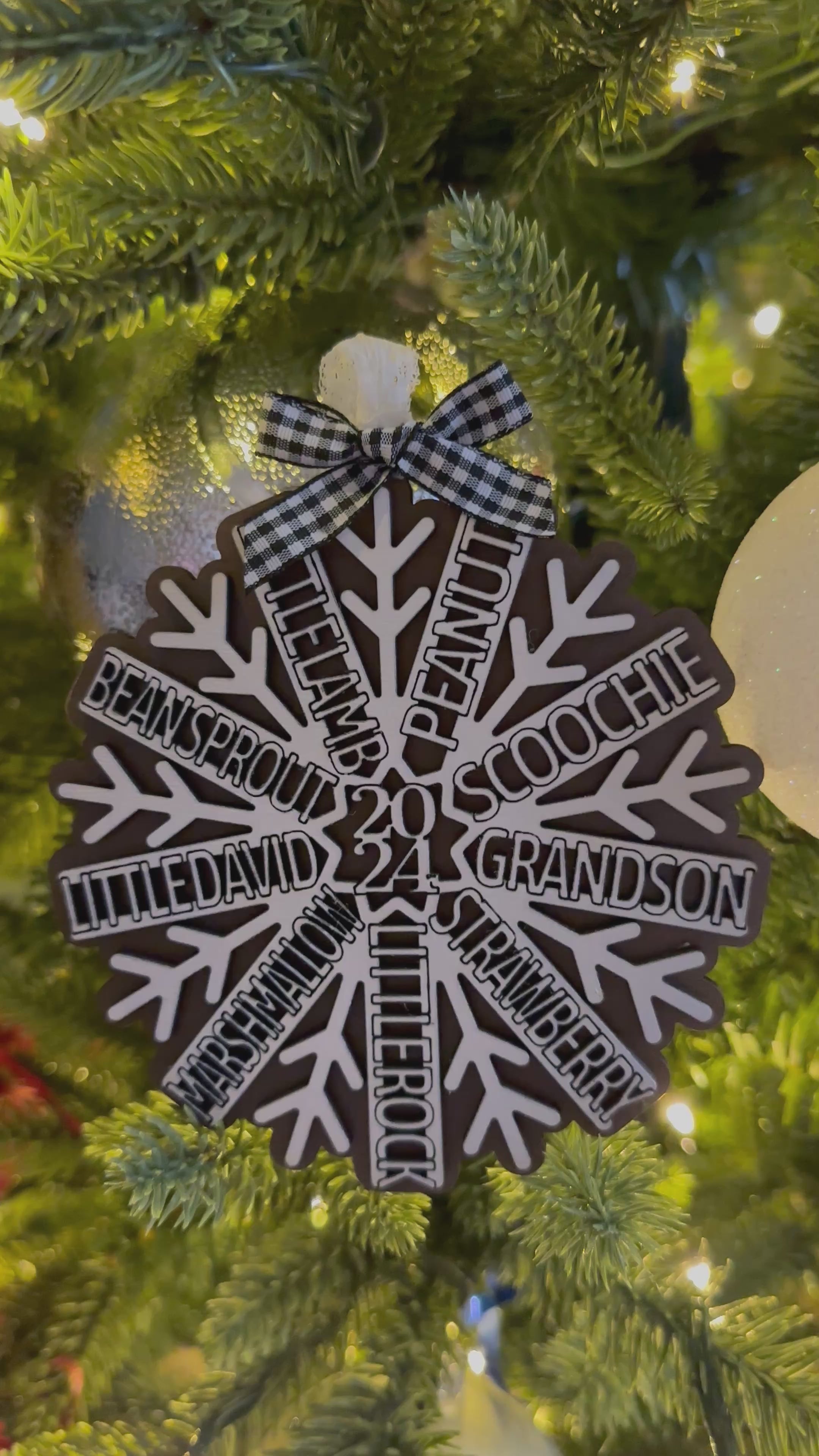 Snowflake Name Ornament